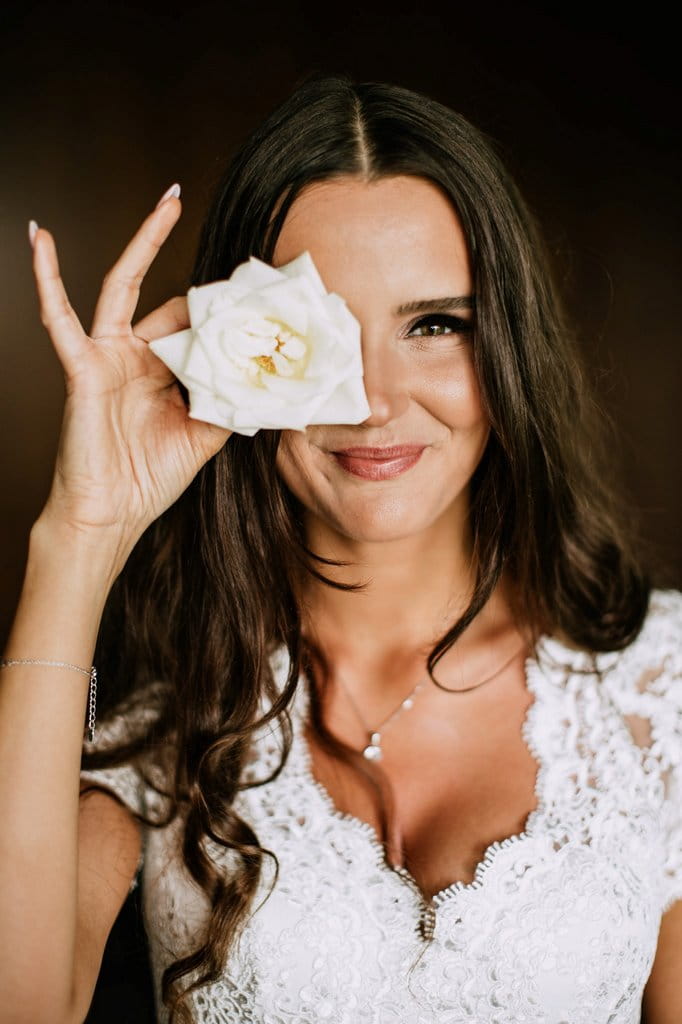 panna młoda, portret w dniu ślubu